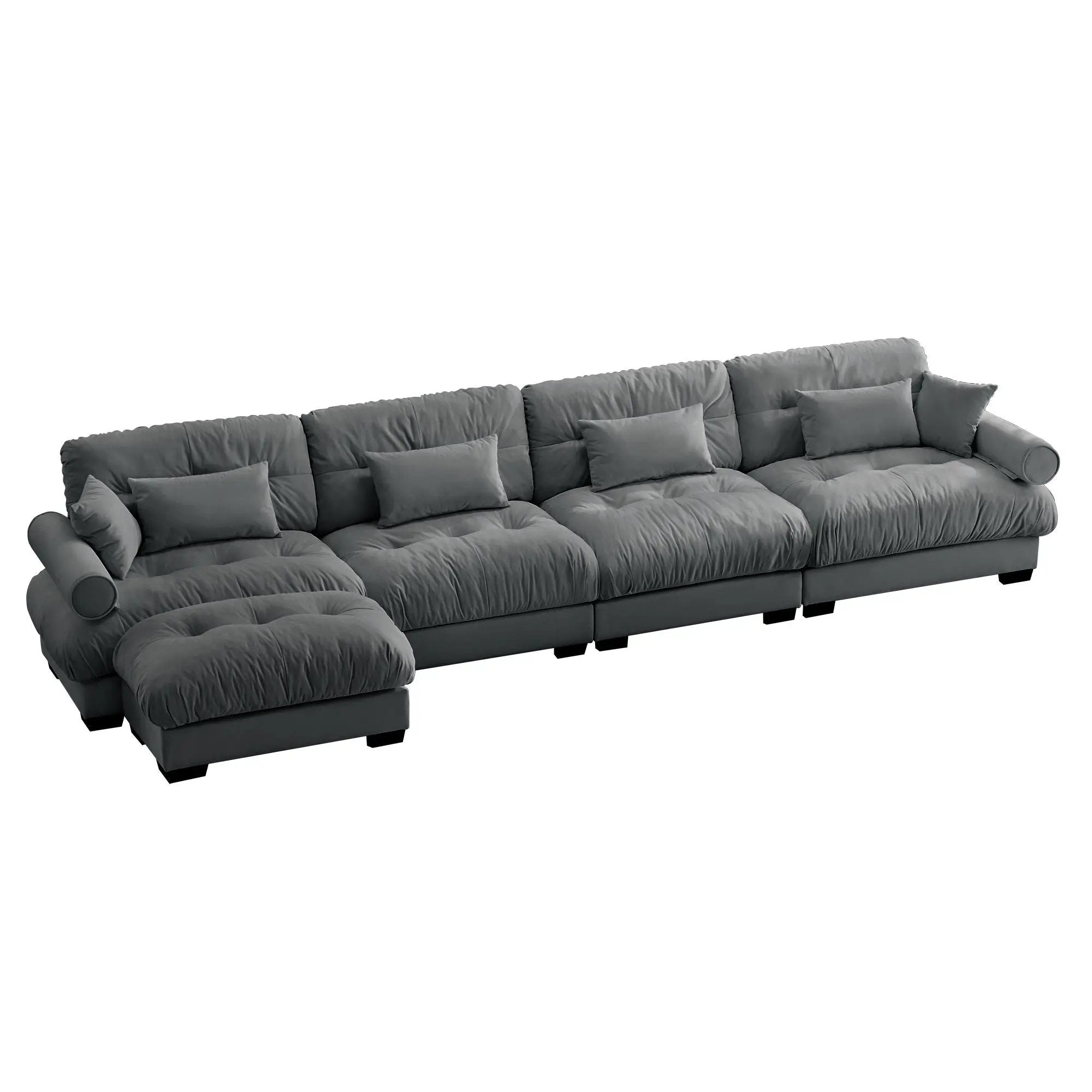 Super Comfort Oversized Modular Sectional Sofa With Movable Ottoman by Unique Piece Furniture