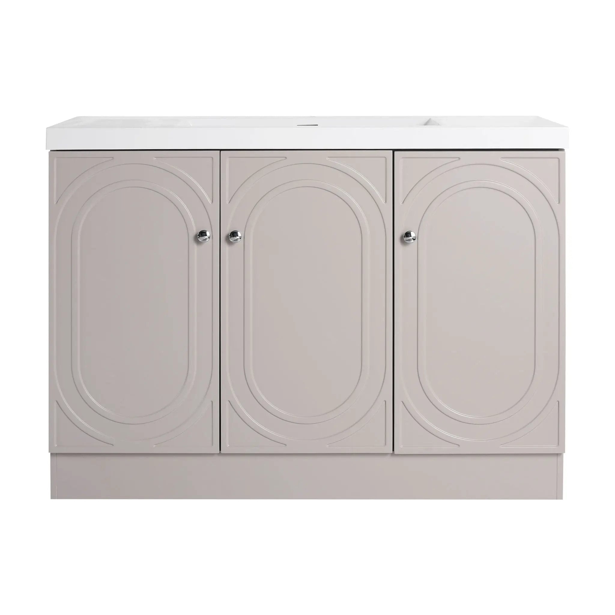 Contemporary Freestanding Bathroom Vanity With Resin Sink & Soft-Close Cabinet Doors by HouseOfZazla