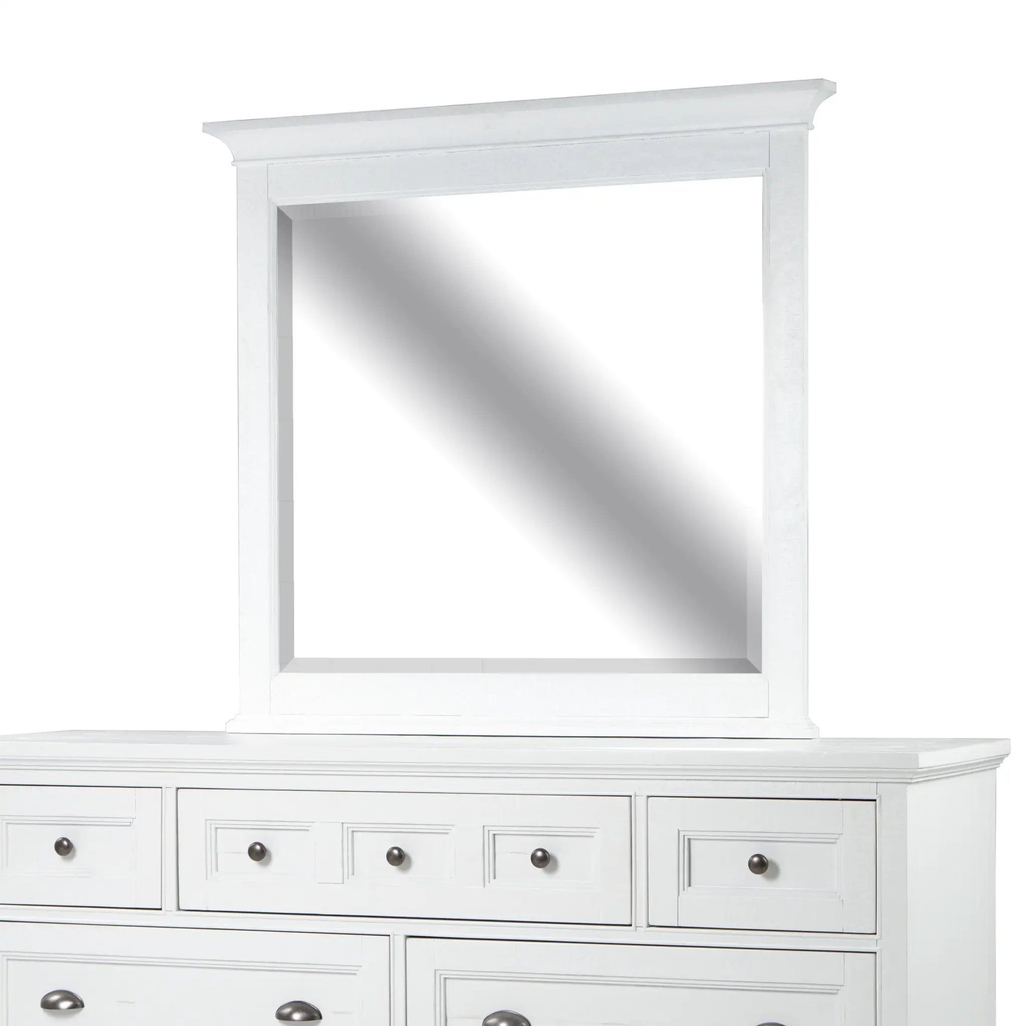 Heron Cove - Landscape Mirror - Chalk White by Unique Piece Furniture