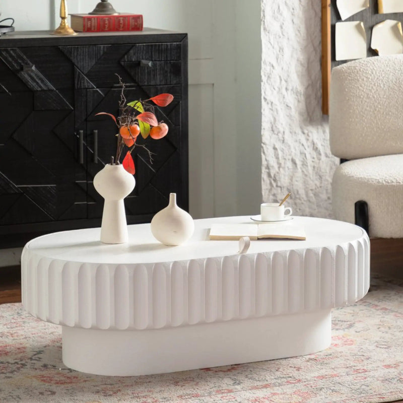 Fluted Storage Table with Lift-Off Lid by HouseOfZazla