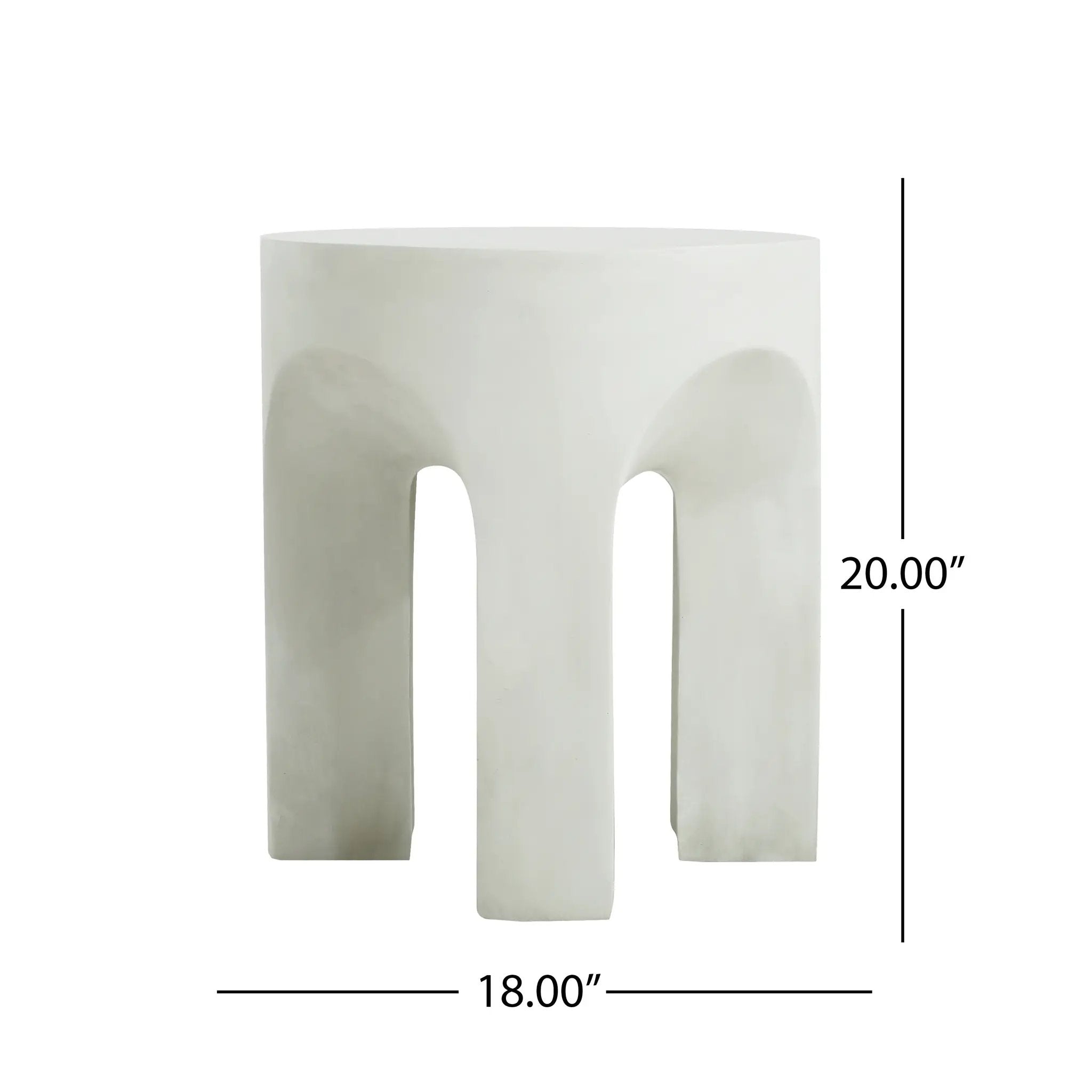 Outdoor MGO Round Top Side Table in Antique White by HouseOfZazla