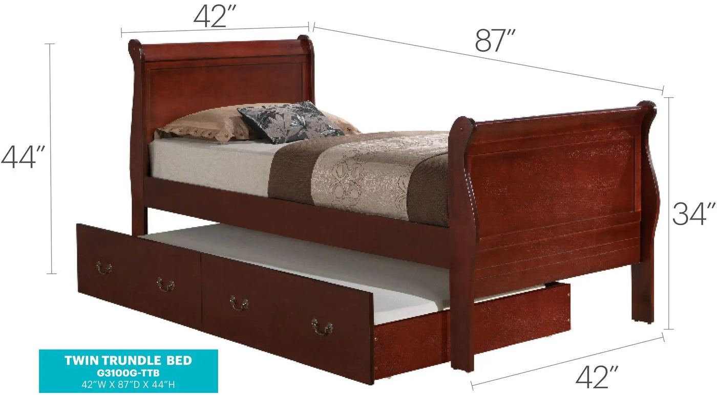 Elegant Trundle Bed With Timeless Charm by HouseOfZazla