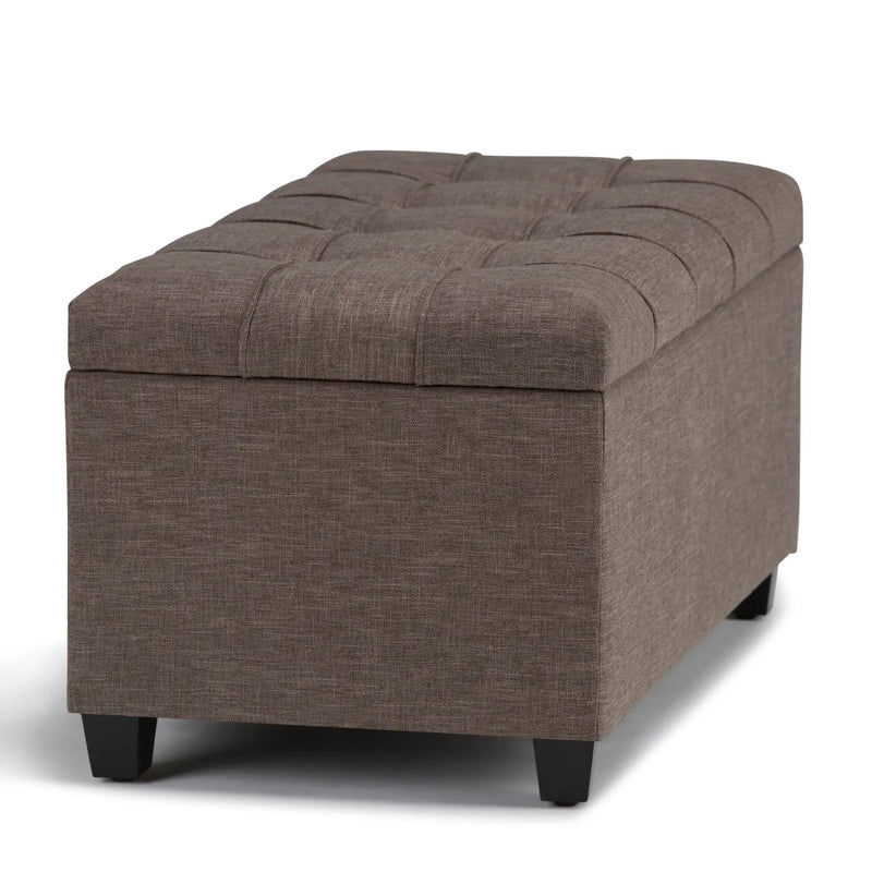 Sienna - Upholstered Storage Ottoman Bench by HouseOfZazla