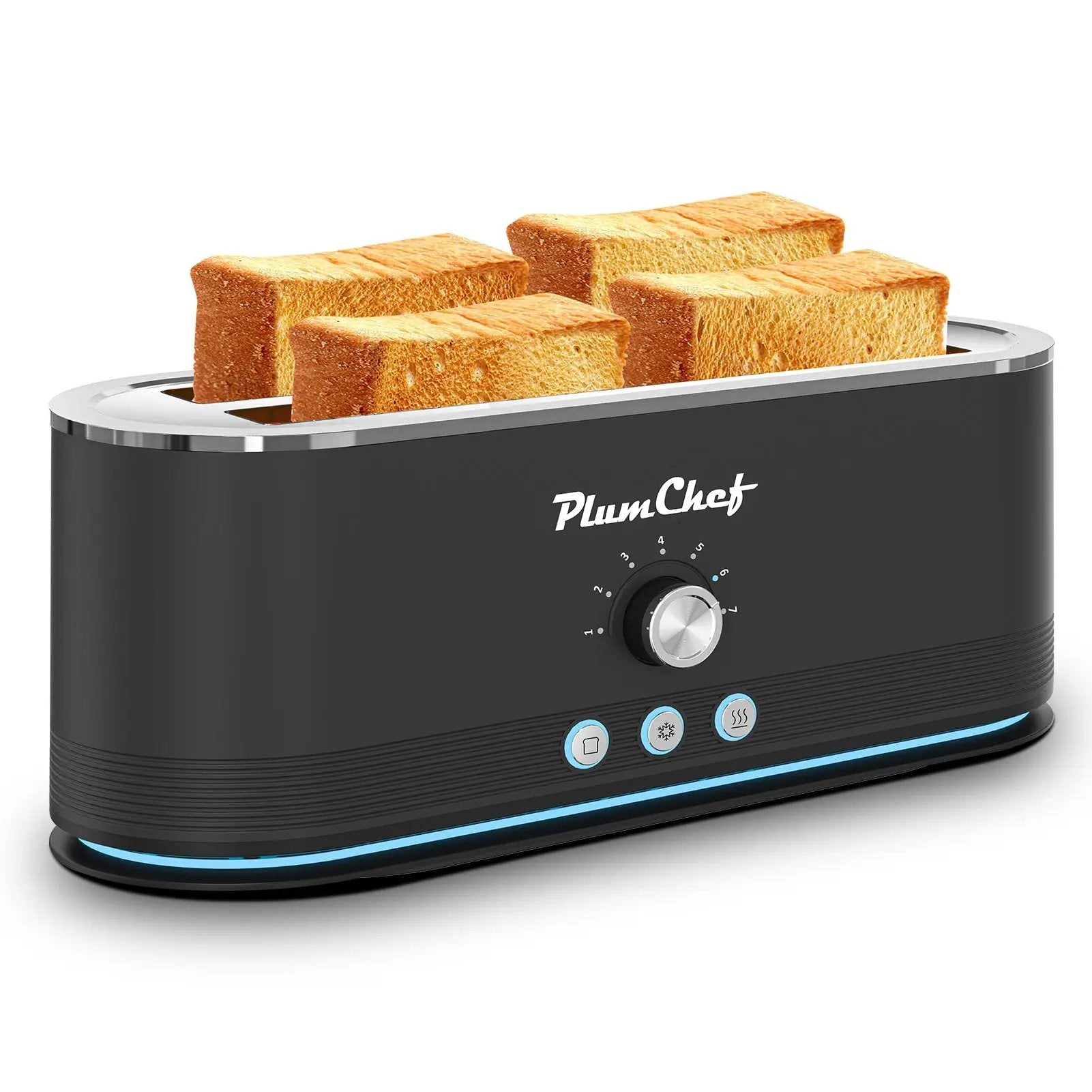 4-Slice Stainless Steel Toaster with 7 Browning Settings by HouseOfZazla