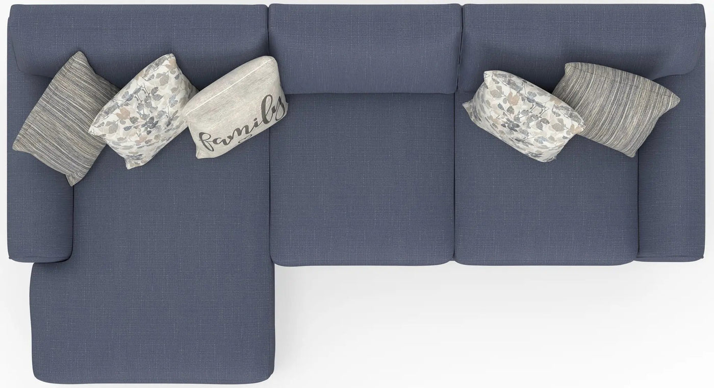 Cape May - Sofa Chaise With Comfort Coil Seating And 5 Accent Pillows Included by Unique Piece Furniture