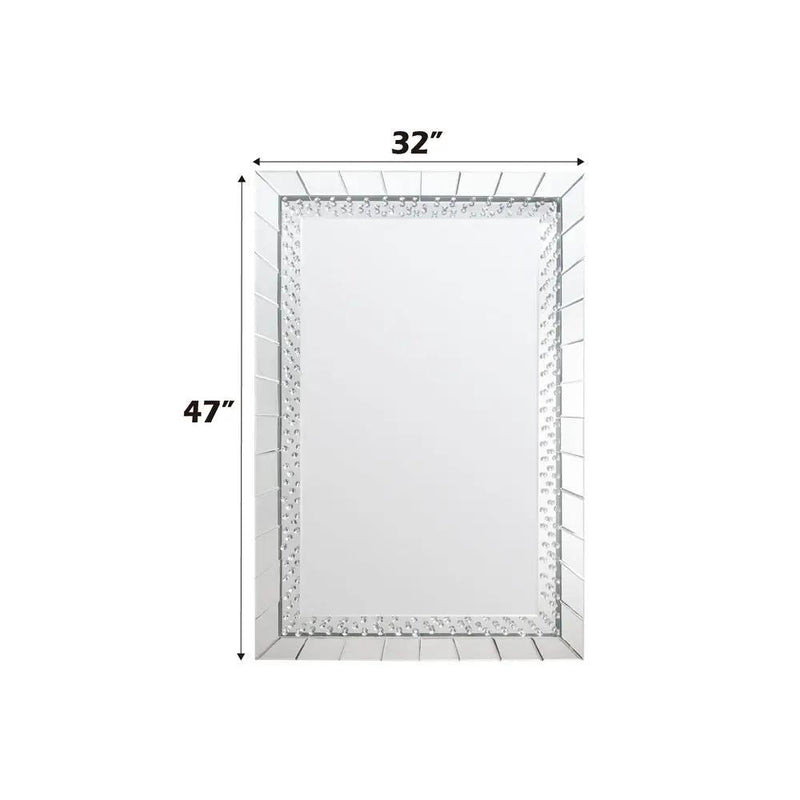 Nysa - 47" Accent Mirror - Mirrored & Faux Crystals by Unique Piece Furniture