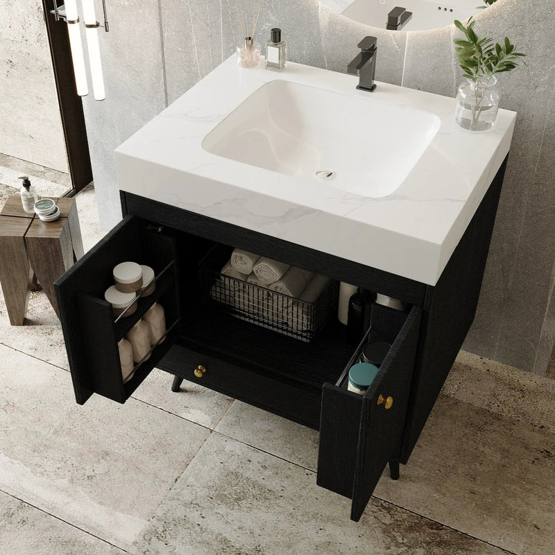 Contemporary Free-standing Bathroom Vanity by HouseOfZazla