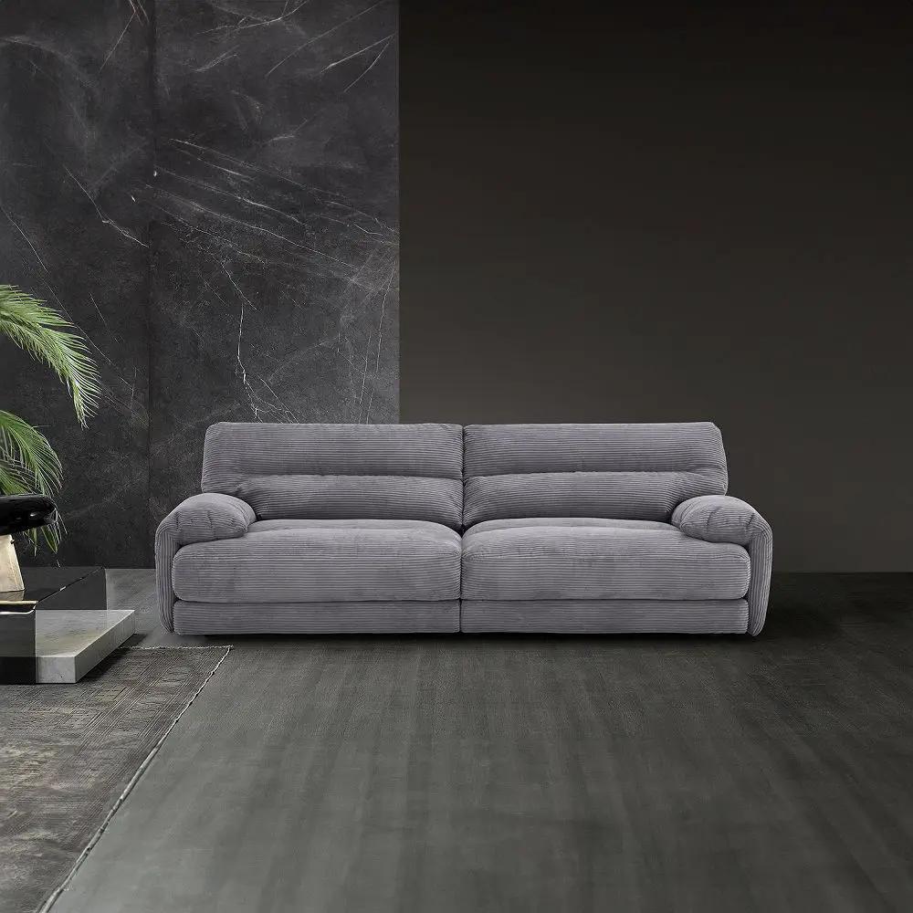 Cadenza - Loveseat - Gray Corduroy by Unique Piece Furniture