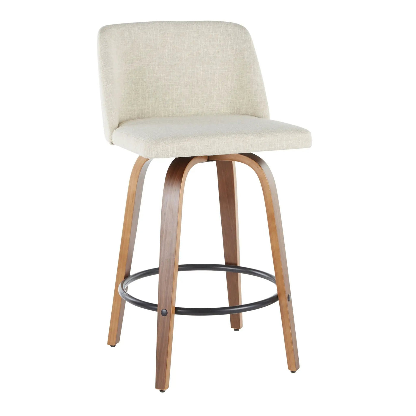Toriano - Mid-Century Modern Counter Stool (Set of 2) by HouseOfZazla