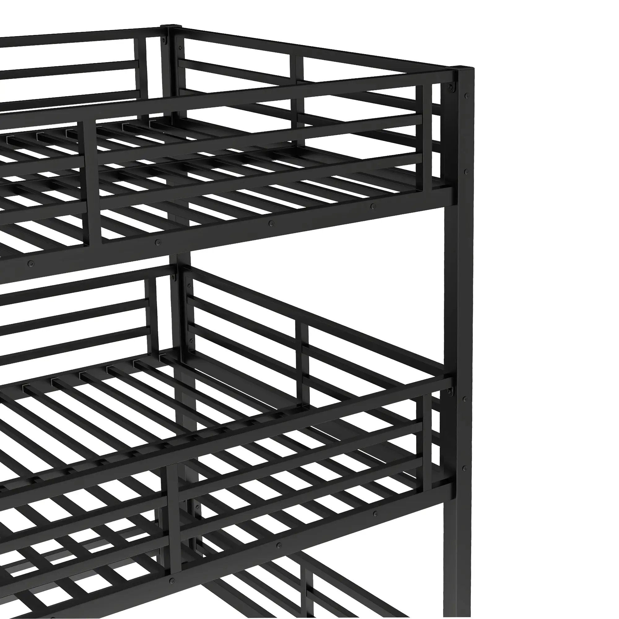 Full Over Full Over Full Bunk Bed with Slide by HouseOfZazla