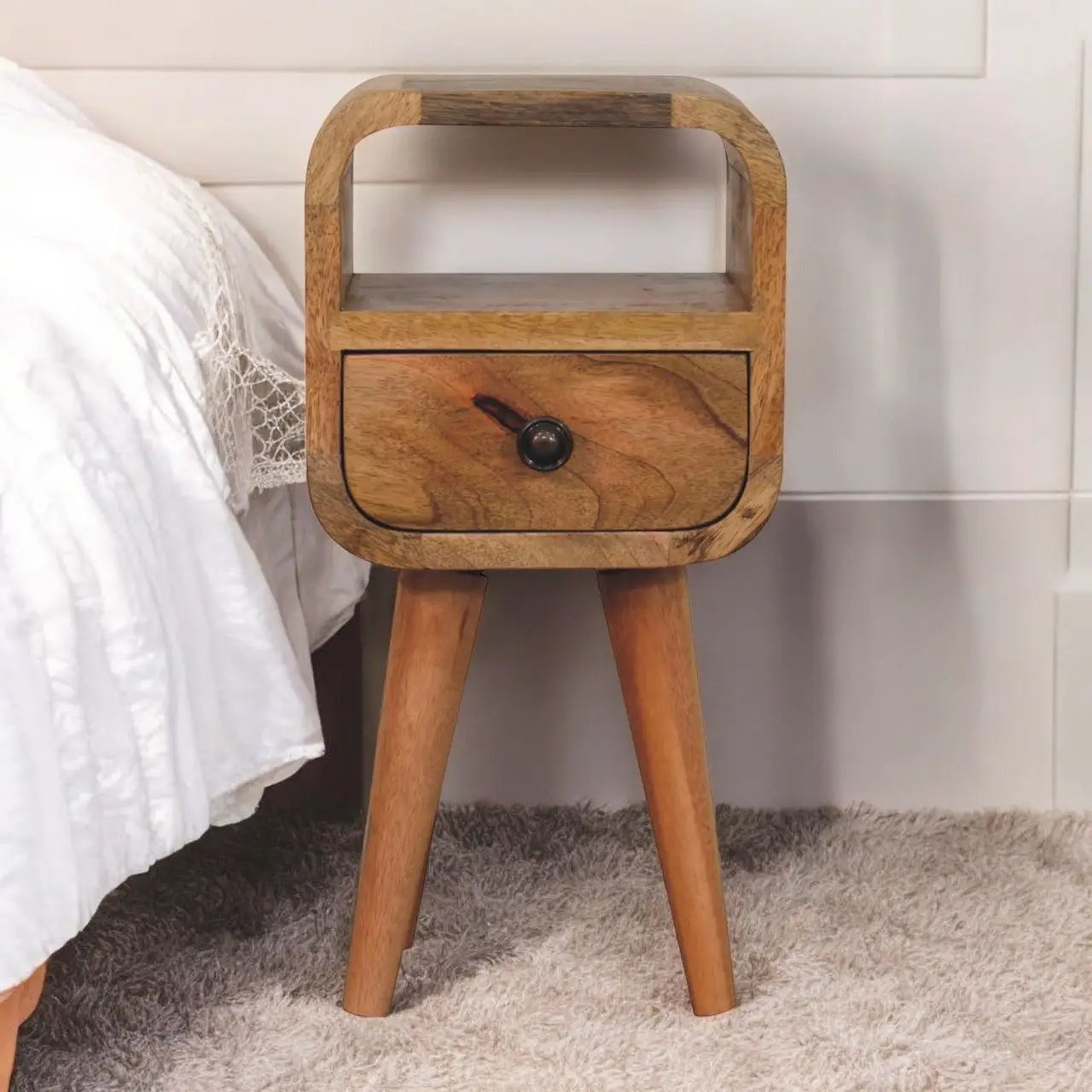 Mini Open Bedside Nightstand by Unique Piece Furniture