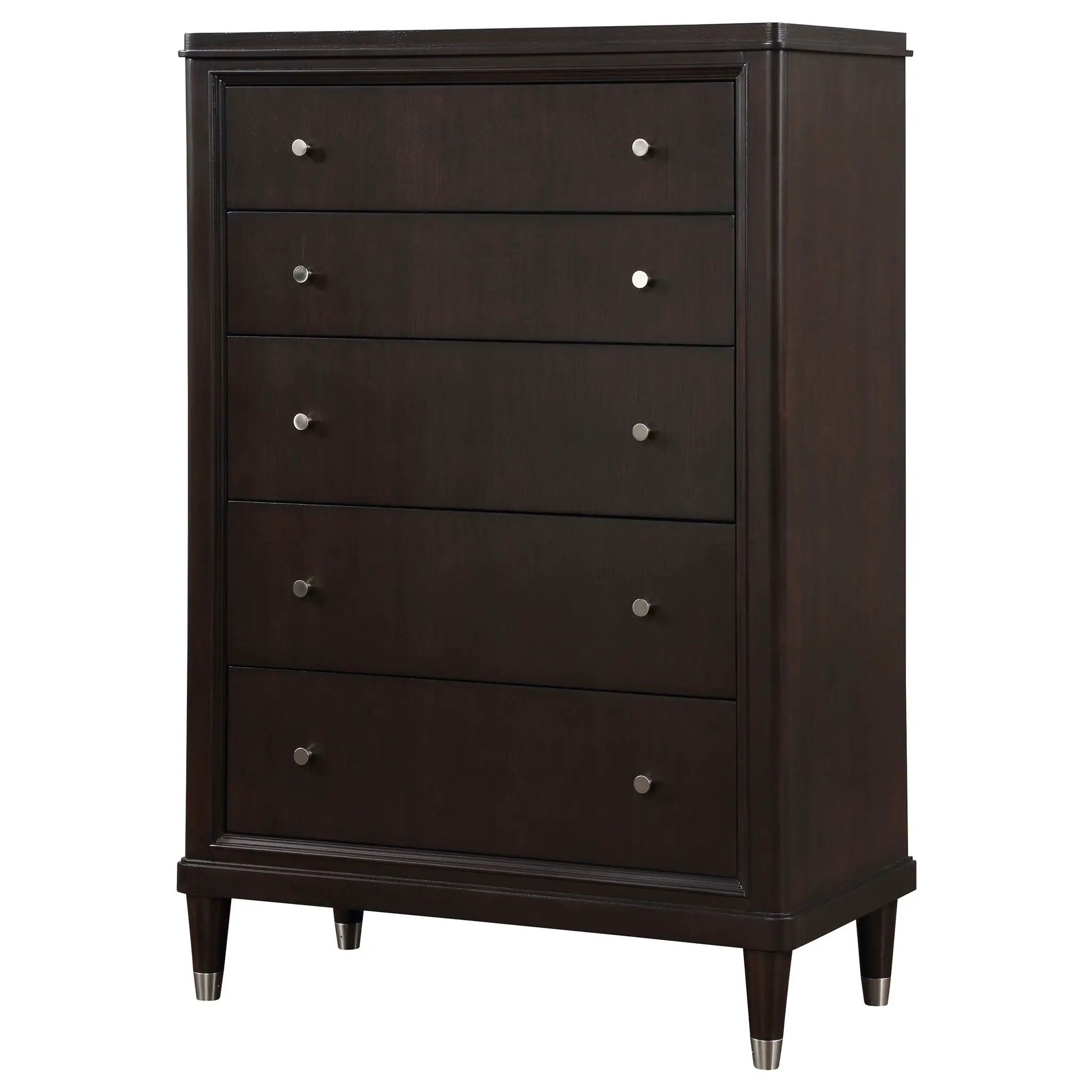 Niguel - 5 Drawer Chest Storage Furniture - Brown by HouseOfZazla