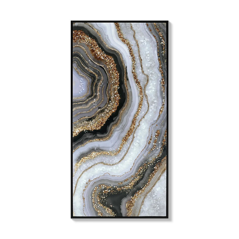 Canvas Painting Wall Art Framed Abstract Modern Decor 20x40 Inches by HouseOfZazla