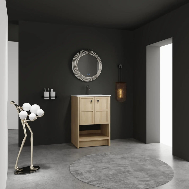 Modern Freestanding Bathroom Vanity With Ceramic Sink And Soft Closing Doors by Unique Piece Furniture