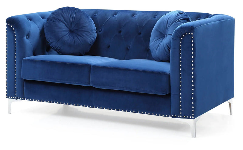 Stylish Sloped Arm Loveseat by Unique Piece Furniture