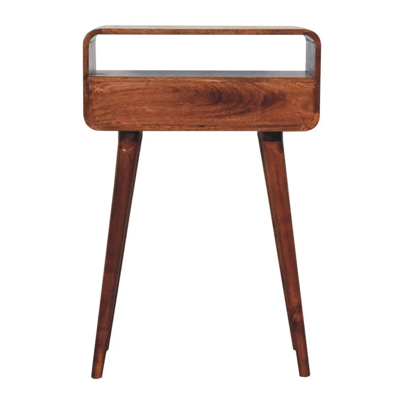 Solid Wood Curved Console Table by HouseOfZazla