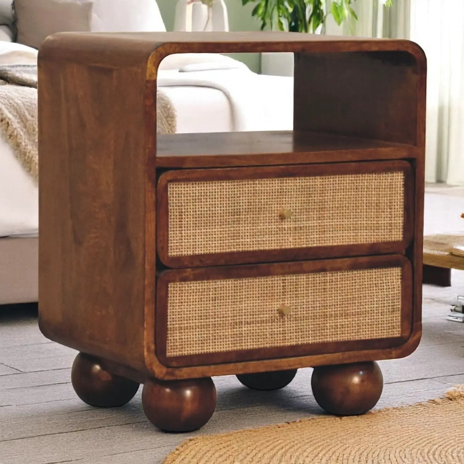 Larissa - 2 Drawer Nightstand - Brown by HouseOfZazla