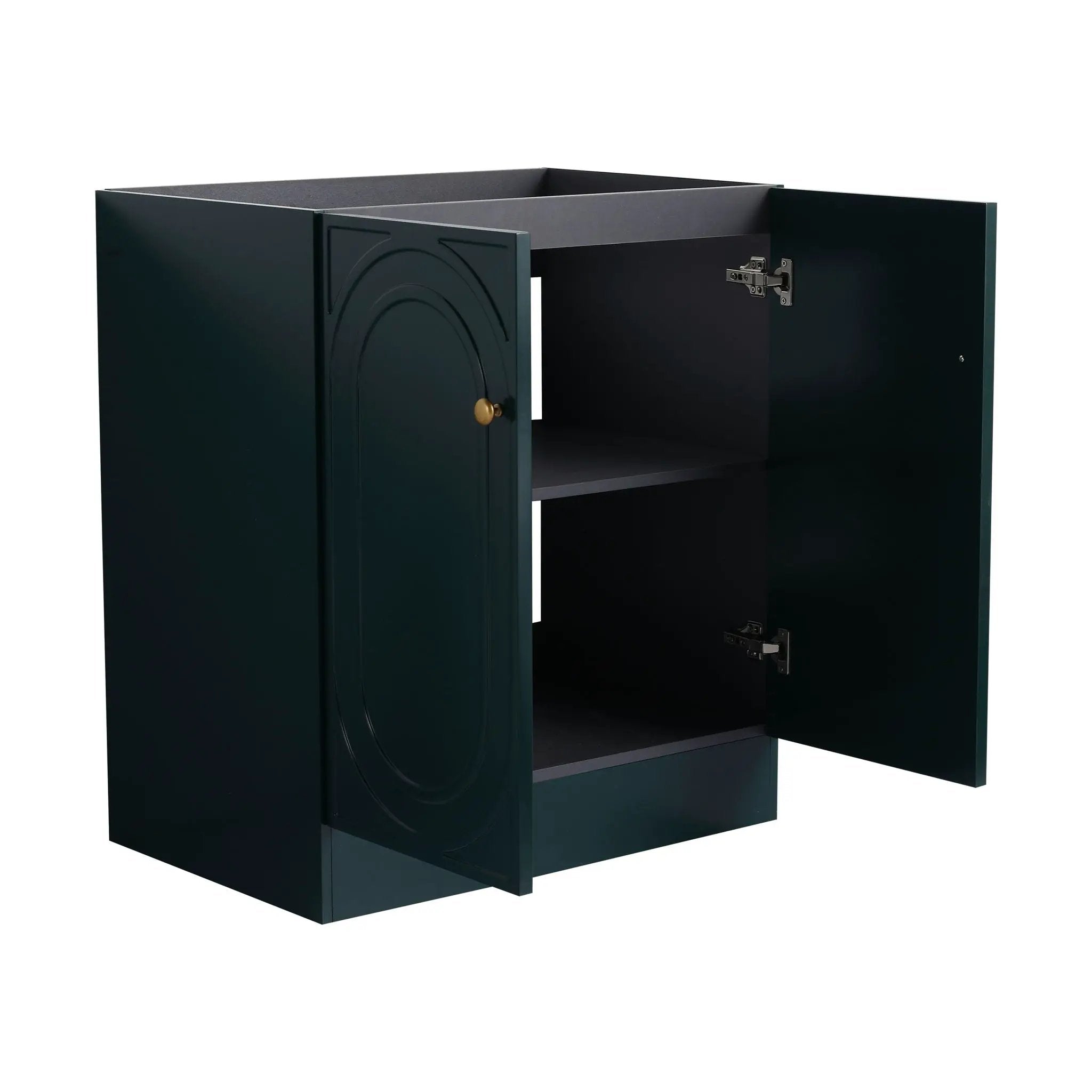 Modern Freestanding Bathroom Vanity With Soft Close Cabinet Doors by HouseOfZazla