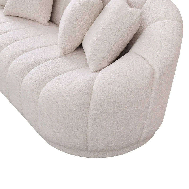 Maximilian - Modern Japandi Style Tight Back Boucle Couches by Unique Piece Furniture