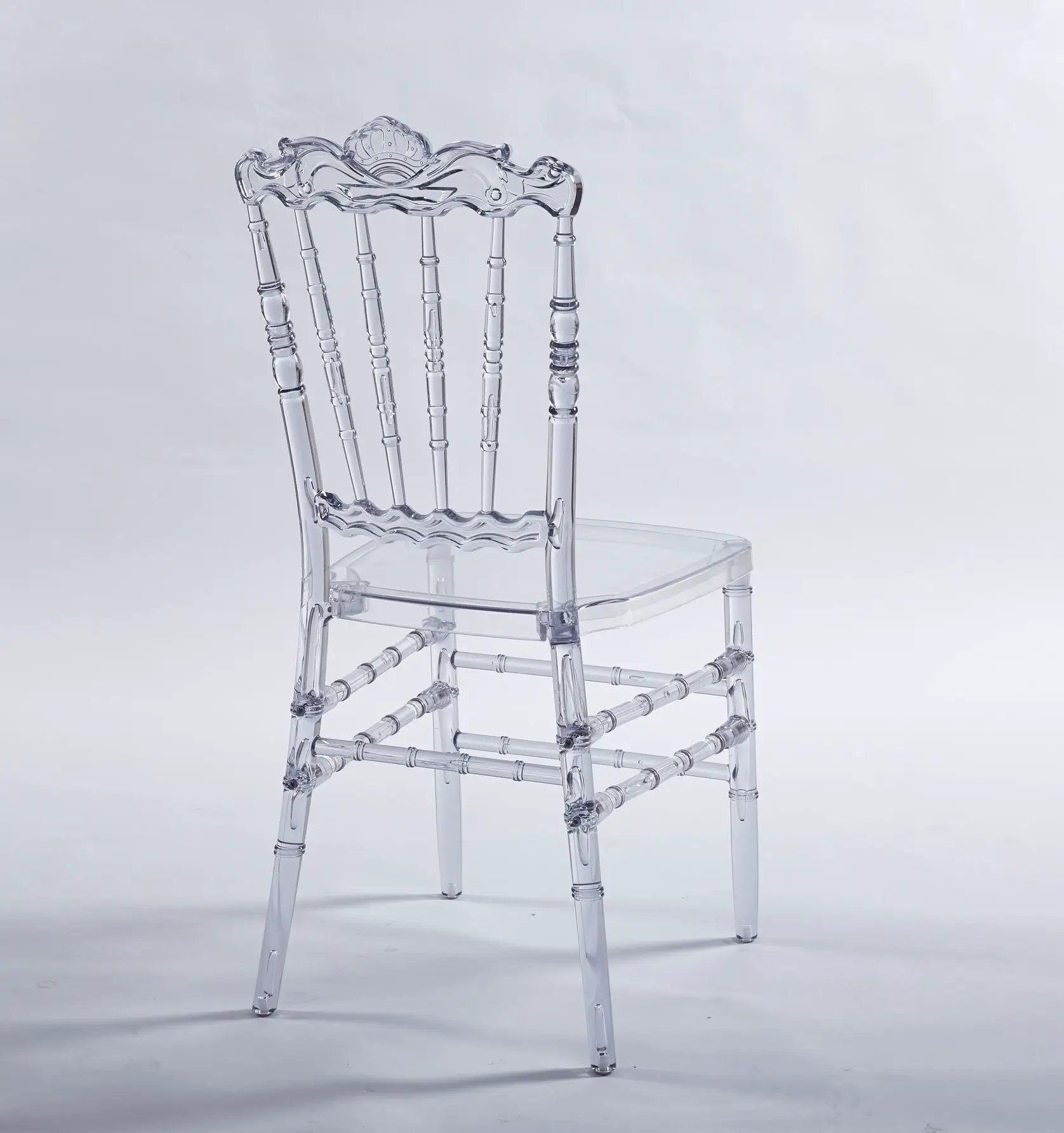 Dining Chair With Plastic Seat, Welding Chair (Set of 4) - Transparent by HouseOfZazla