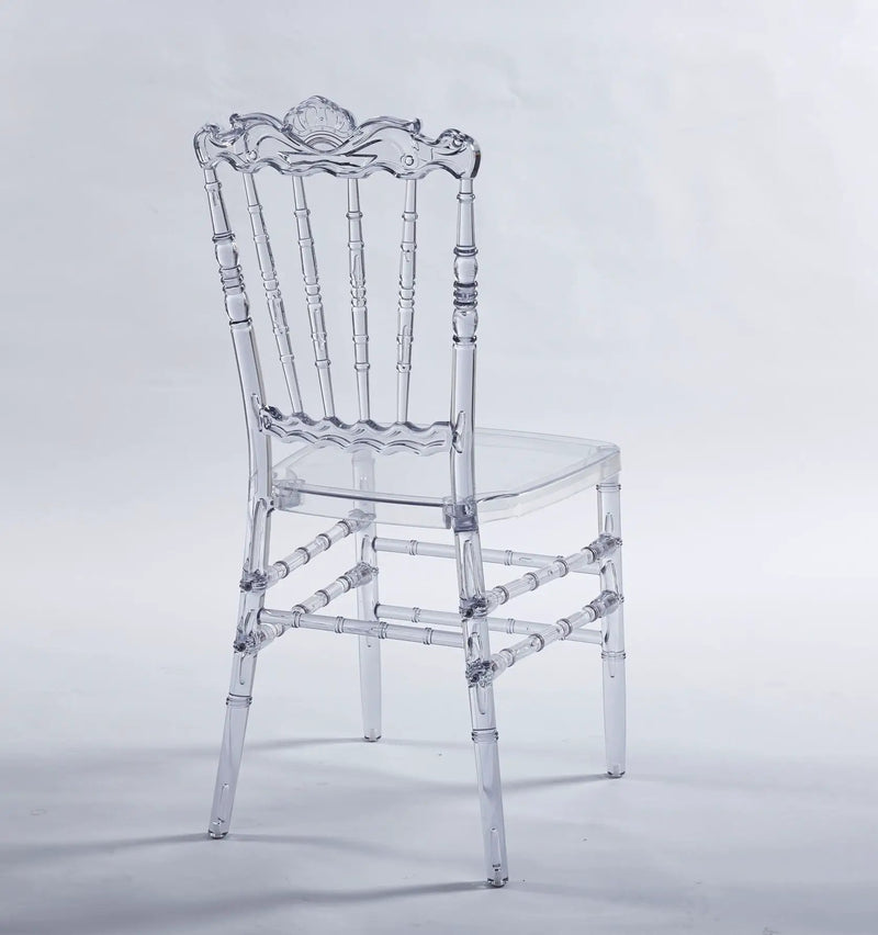 Dining Chair With Plastic Seat, Welding Chair (Set of 4) - Transparent by HouseOfZazla