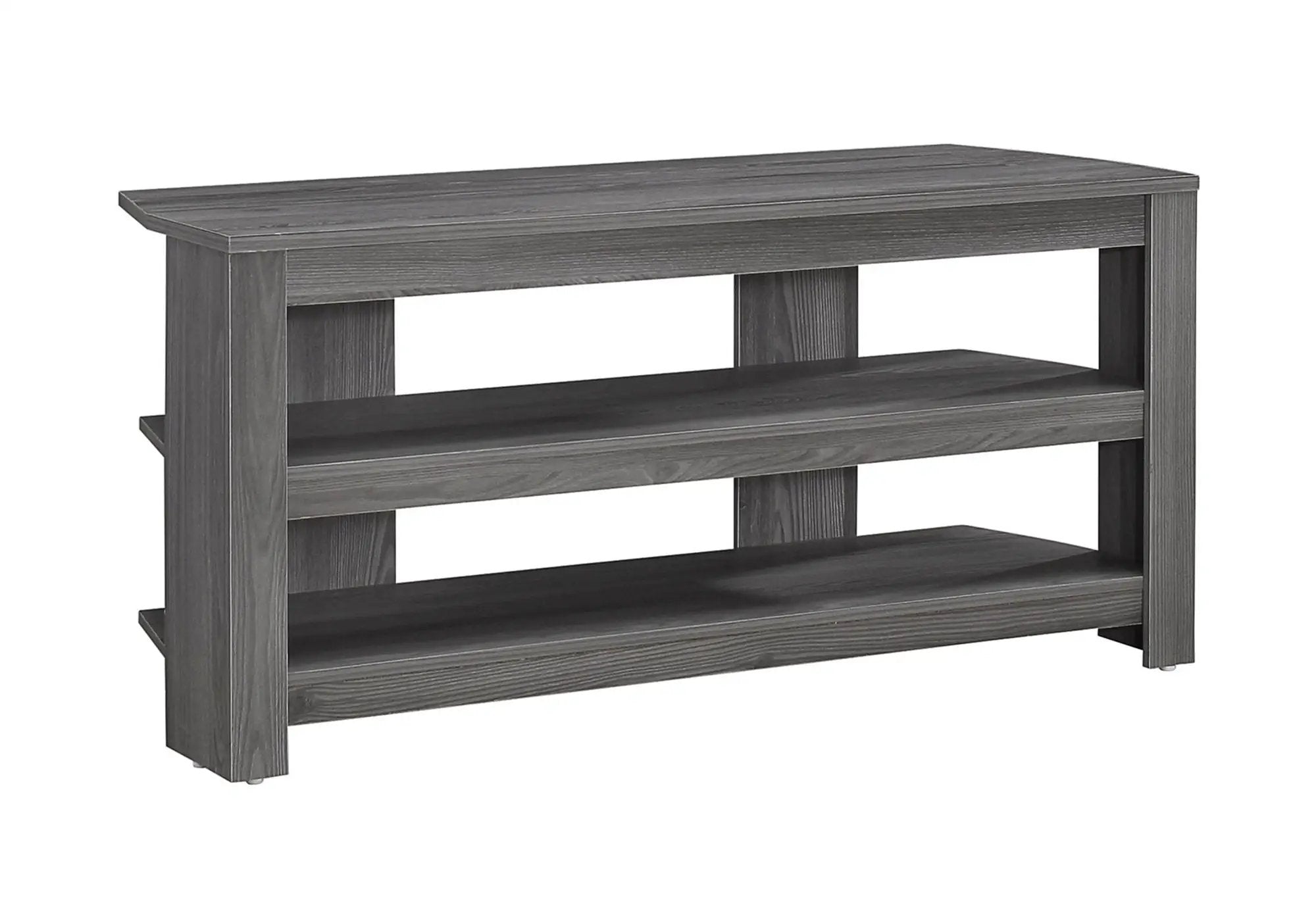 TV Stand, Console, Media Entertainment Center, 3 Storage Shelves by Unique Piece Furniture