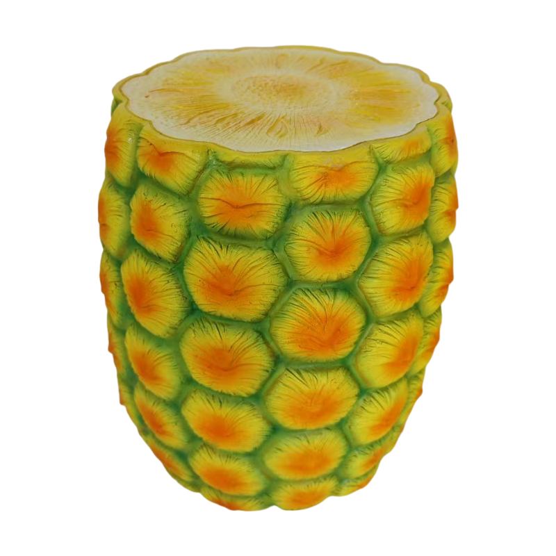 14" Oversized Pineapple Shaped Resin Stool by HouseOfZazla