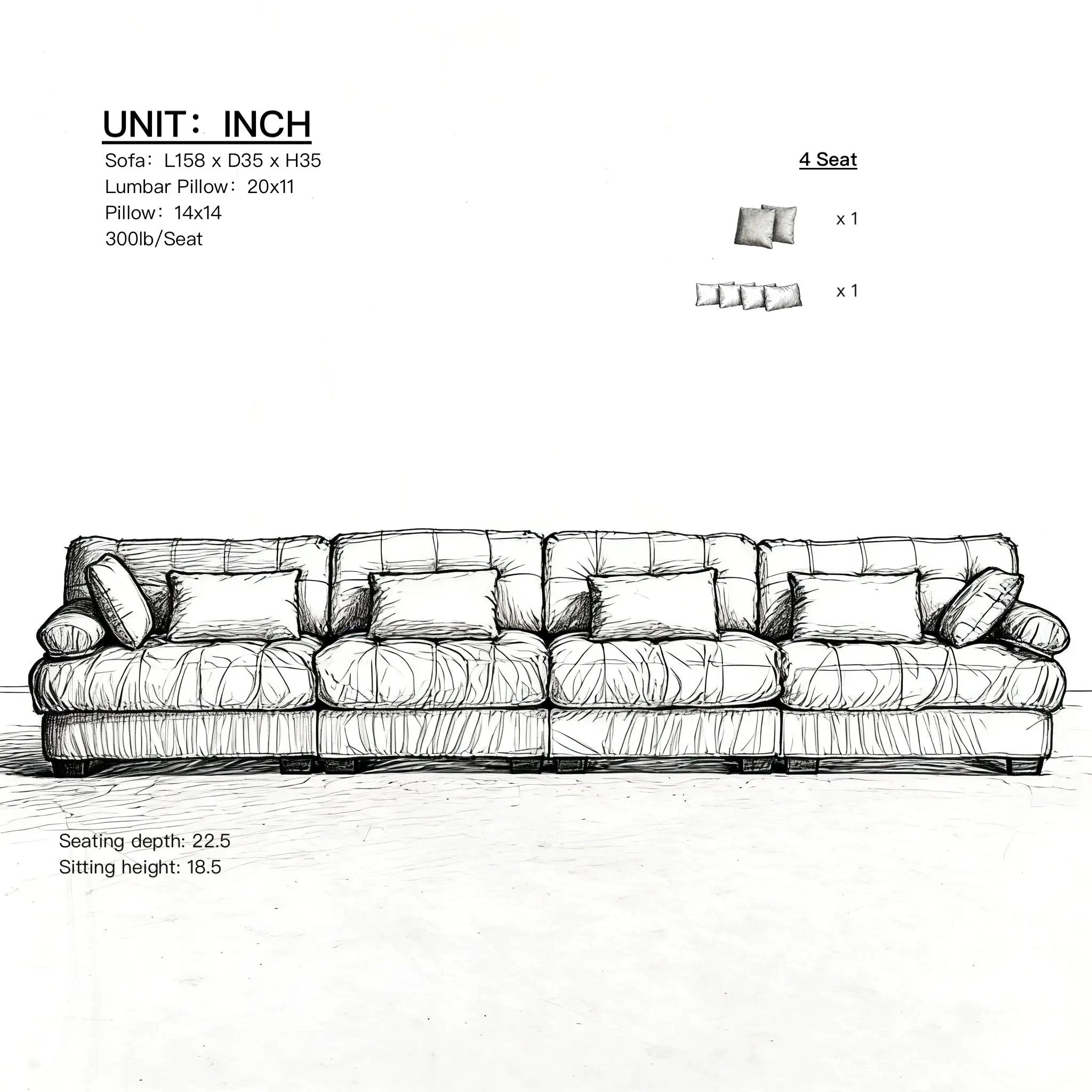 Modular Sectional Sofa Cloud Couch by HouseOfZazla
