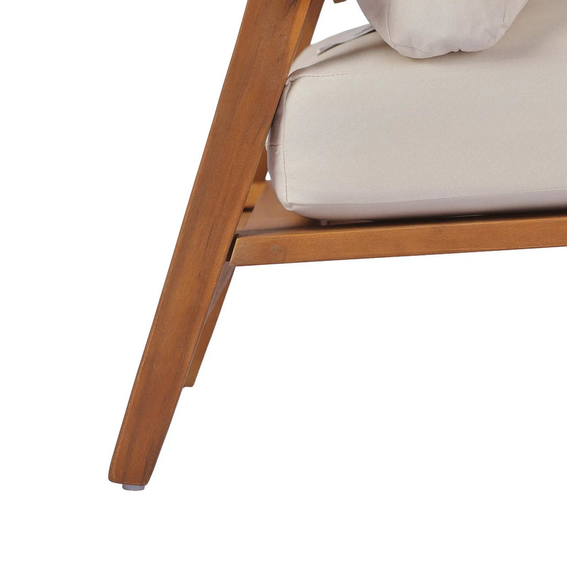 29.5' Mid-Century Modern Acacia Wood Outdoor Club Chair by HouseOfZazla