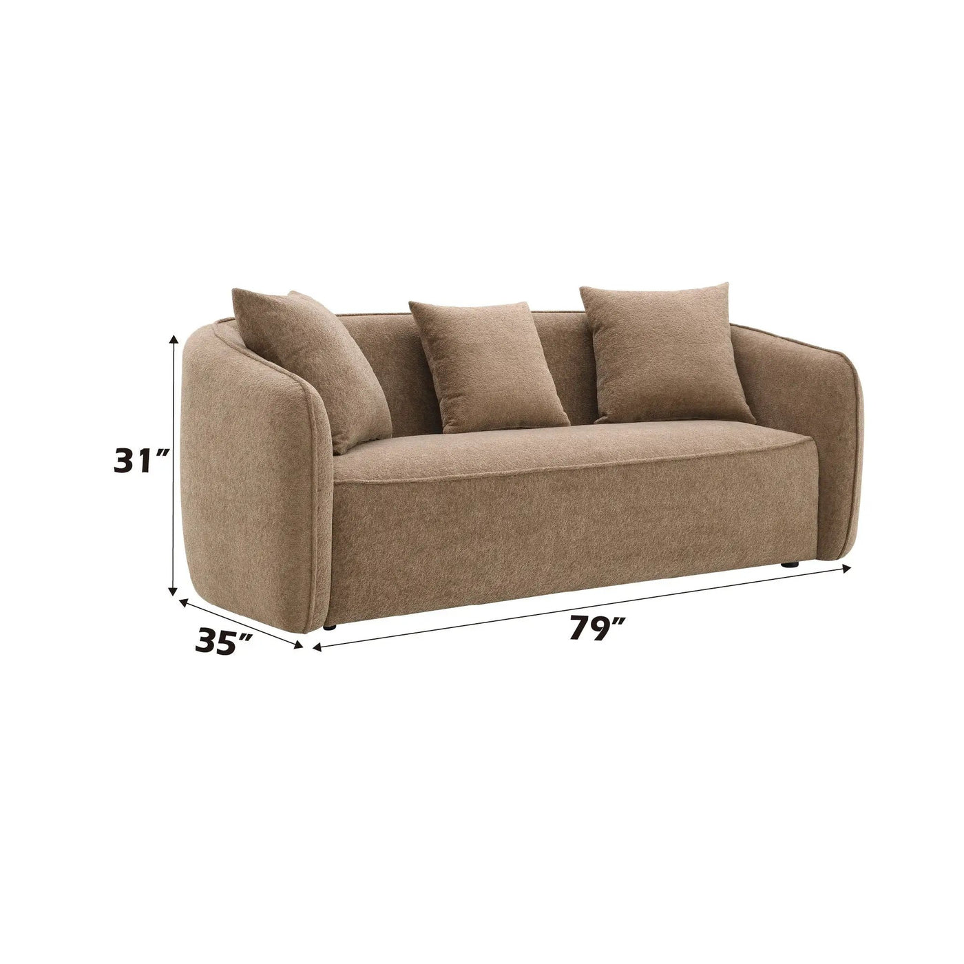 Keith - 3 Piece Living Room Set (Comes With Matching Color Toss Pillows) by Unique Piece Furniture