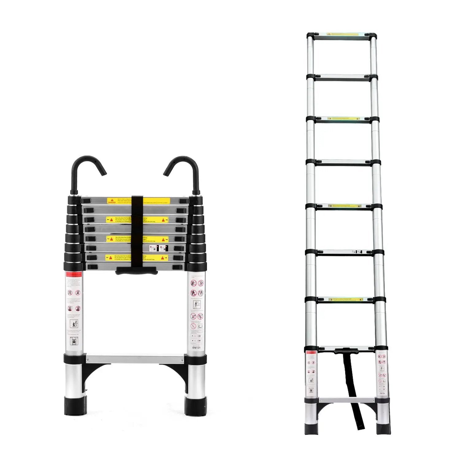 8.5FT Telescopic Ladder - Aluminum Alloy Multi-Purpose Ladder by HouseOfZazla