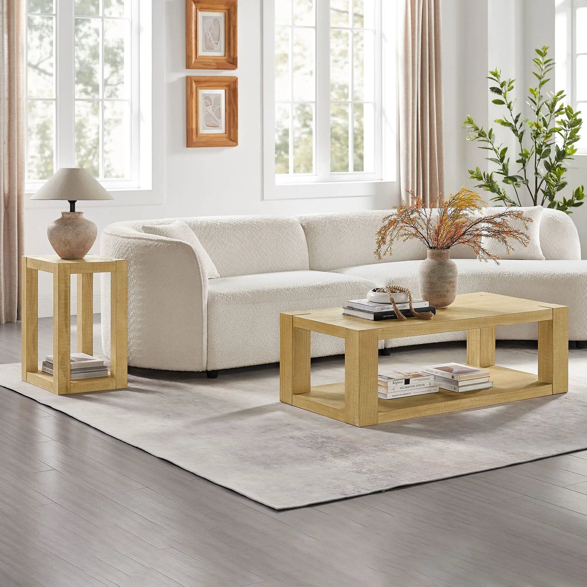 2-Piece Modern Rectangle Coffee Table Set by HouseOfZazla