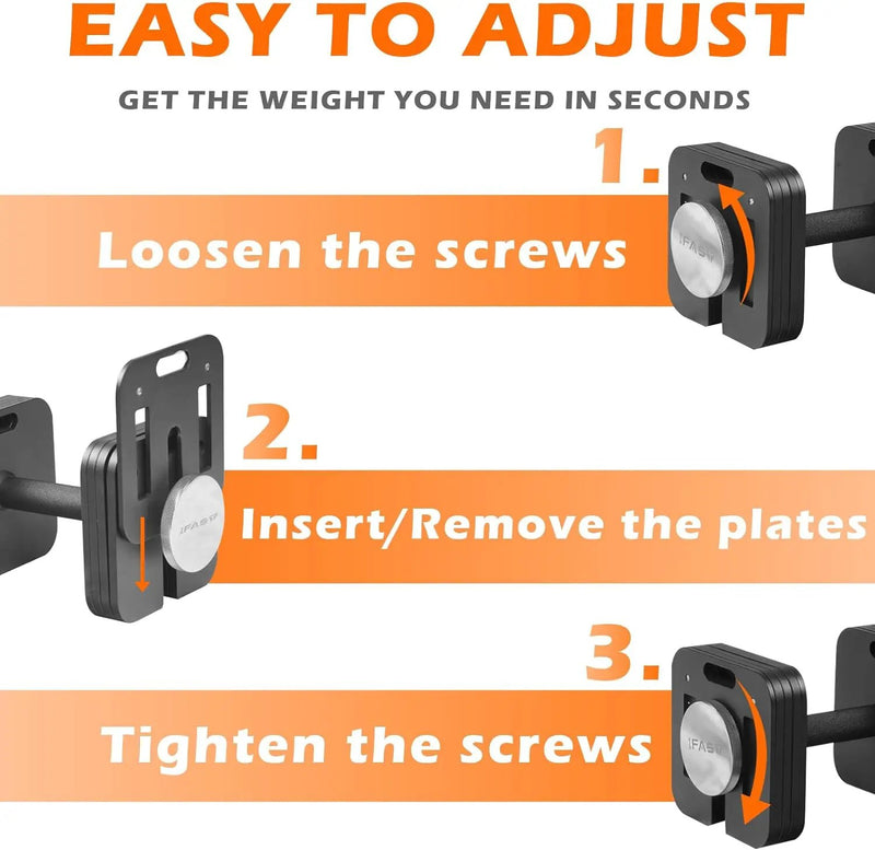 Square Dumbbell 9 in 1 Free Adjustable Dumbbell 50LBS, photo 5 of 7