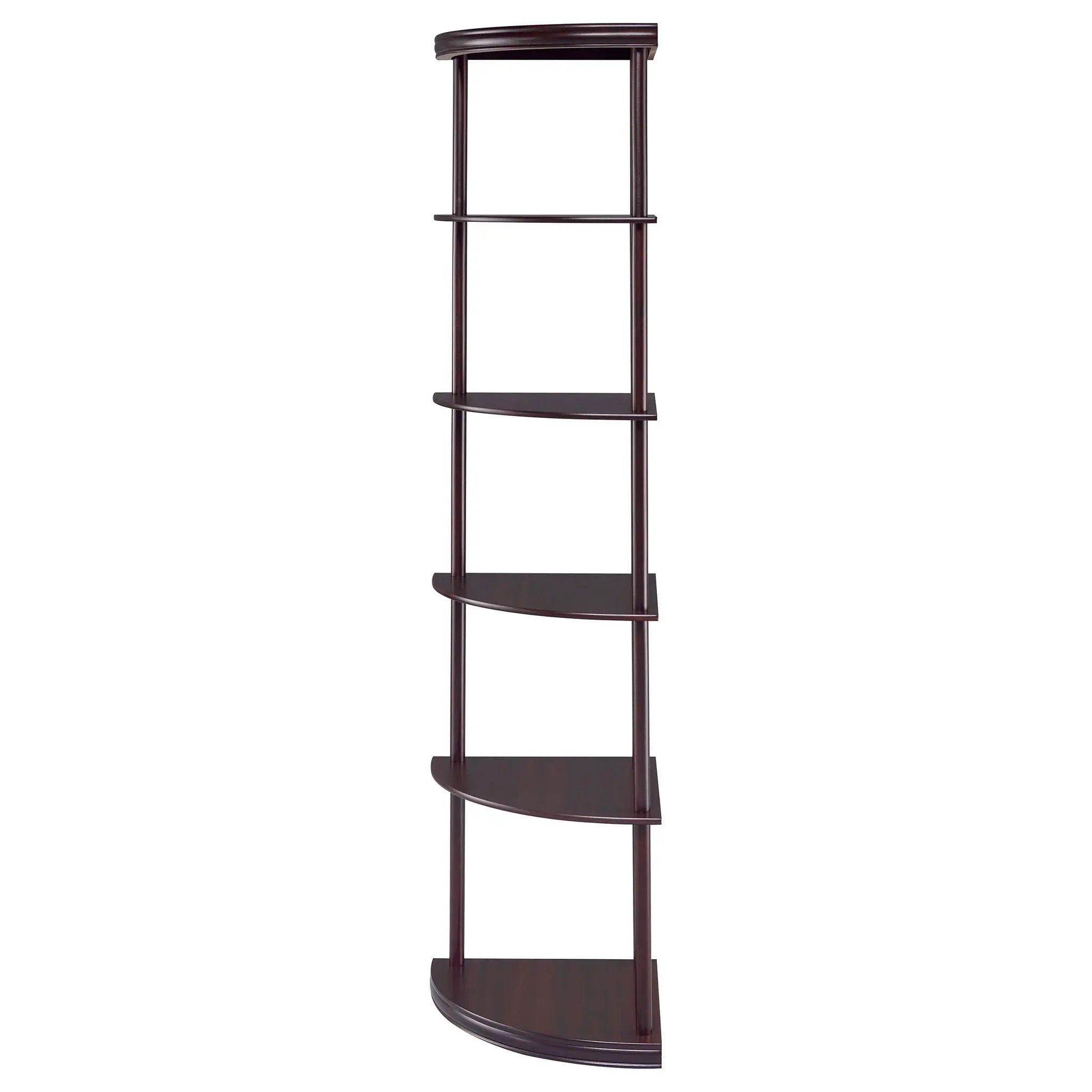 Bonwick 72-inch 5-shelf Corner Bookshelf Cappuccino by Unique Piece Furniture