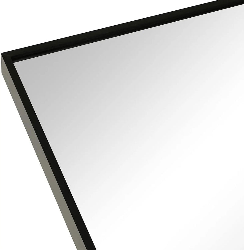 24x36 Inch Black Metal Framed Arched Bathroom Mirror by HouseOfZazla