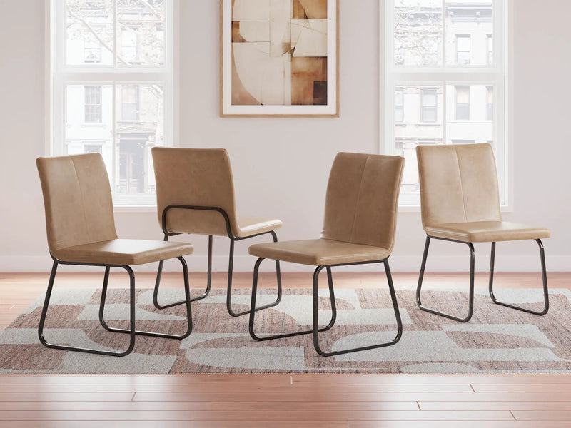 Pharwynn - 5 Pc. - Dining Room Table, 4 Side Chair - Black by Unique Piece Furniture