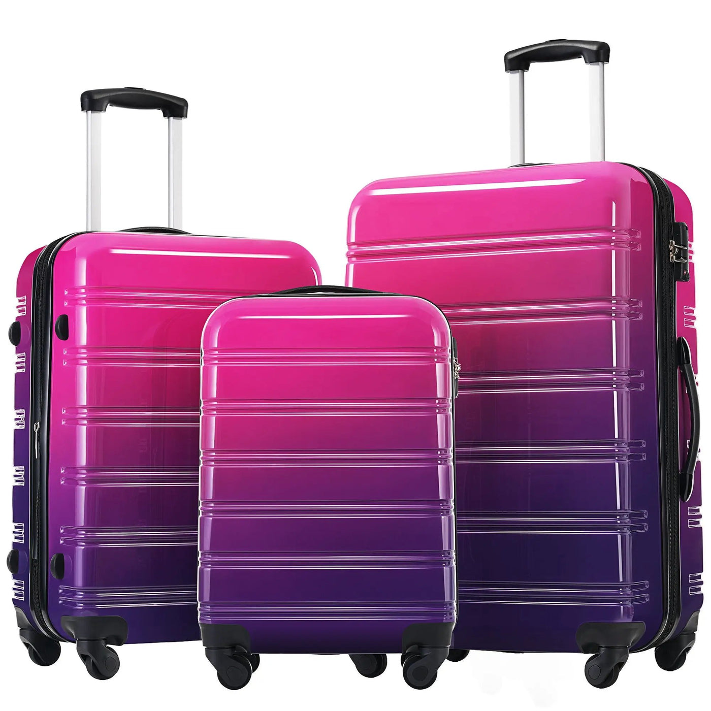 Hardshell Luggage Sets 3 Piece Gradient Color Expandable Suitcase With Spinner Wheels And Tsa Lock Lightweight 20" 24" 28" Available by HouseOfZazla