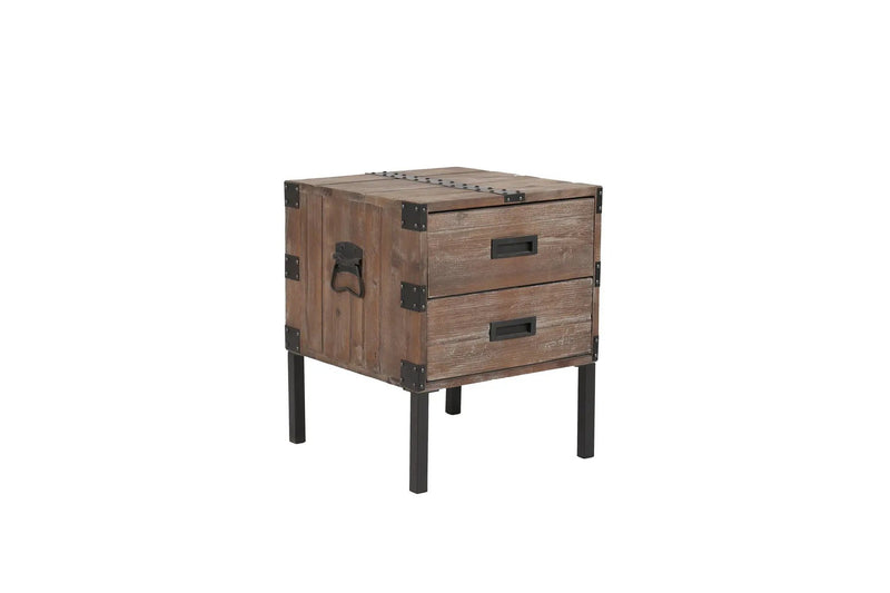 Trunk Table And Side Table With Large Storage Dress Up Your Liviing Room (Set of 3) - Antique Gray by HouseOfZazla