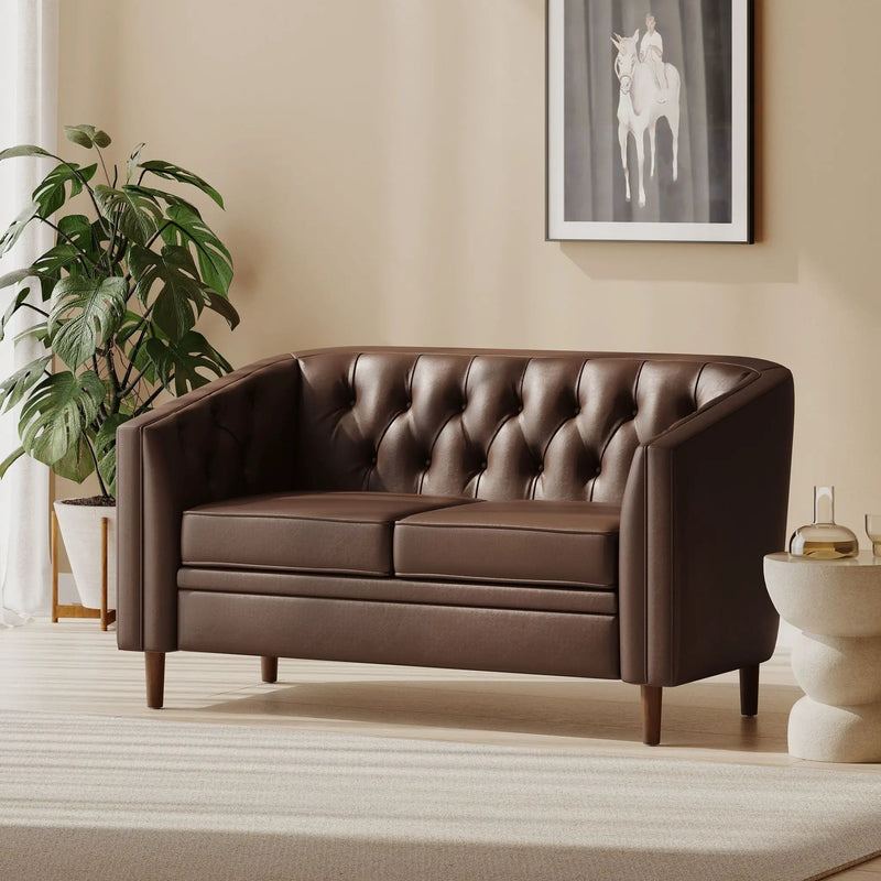Sophisticated Loveseat With Diamond Stitched Detailing by HouseOfZazla