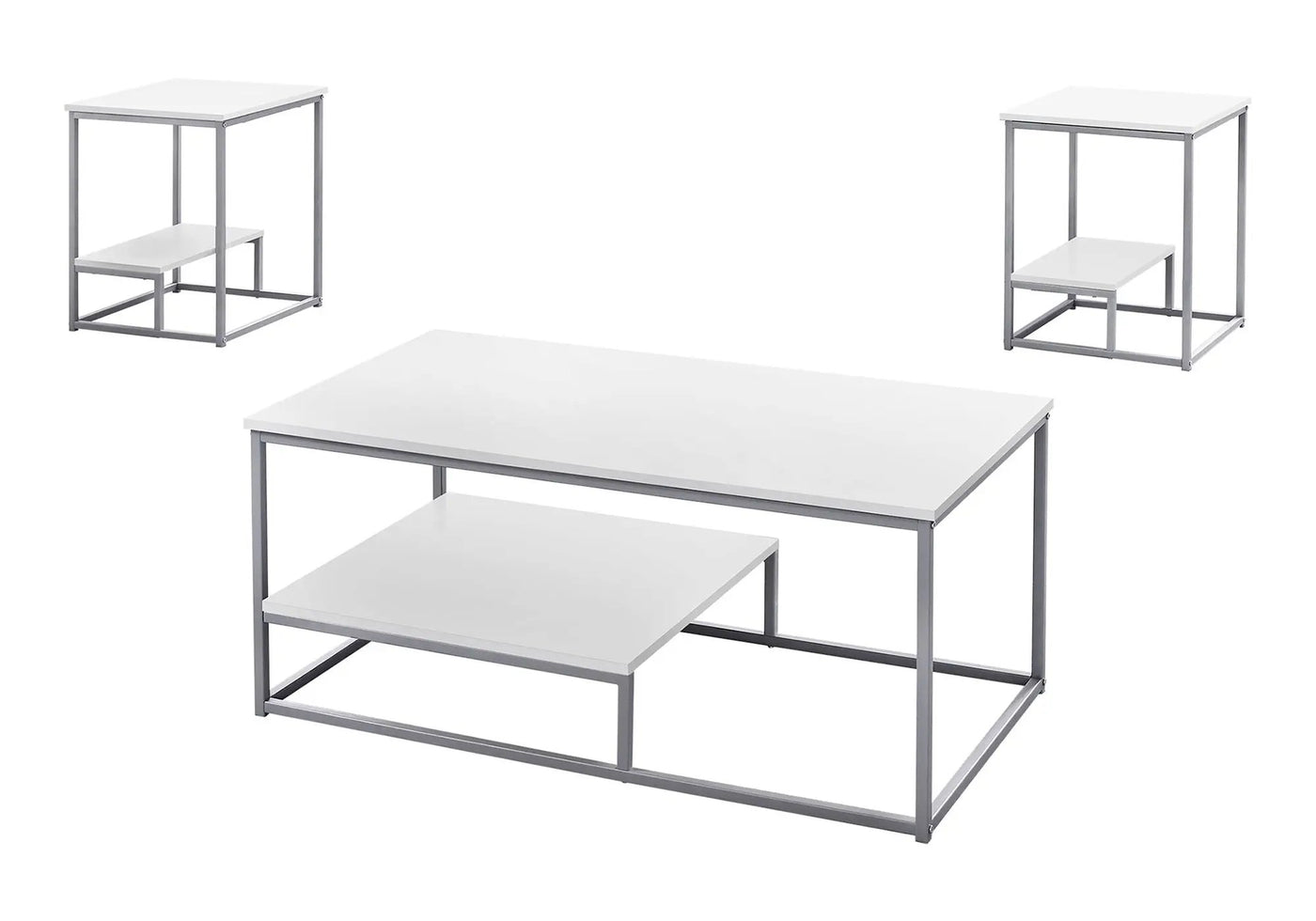 Table Set, Coffee, End, Side, Accent, Living Room, Contemporary & Modern (Set of 3) by Unique Piece Furniture