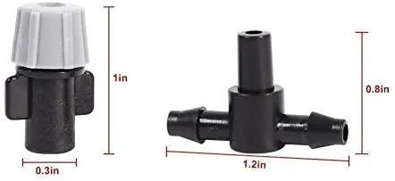 Plastic Mist Misting Nozzle Sprinkler Tee Joints for Misting Watering Plant Flower Cooling System Home Garden Irrigation, 20pcs by GreenHaven Gardens