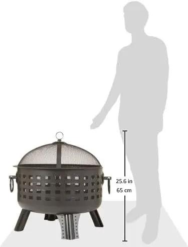 Amazon Basics 27 inch Steel Round Lattice Fire Pit by GreenHaven Gardens