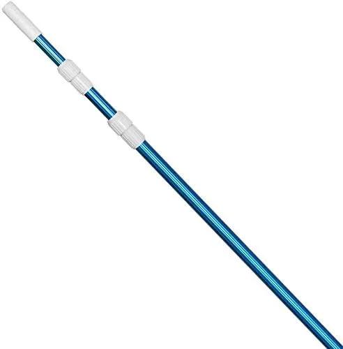 POOLWHALE Professional 12 Feet Blue Anodized Aluminum Telescopic Swimming Pool Pole,Adjustable 3 Piece Expandable Step-Up,for Skimmer Nets, Vacuum Heads and Brushes, Strong Grip & Lock by GreenHaven Gardens