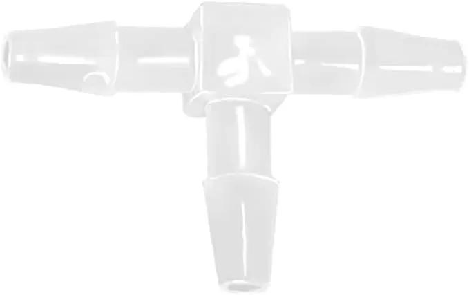 3/16" Tee Fitting Equal Barb 3 Way Hose Barb Fitting，Splicer Joint Mender Adapter Union Fitting for Fuel Gas Liquid Air (Pack of 5) by GreenHaven Gardens