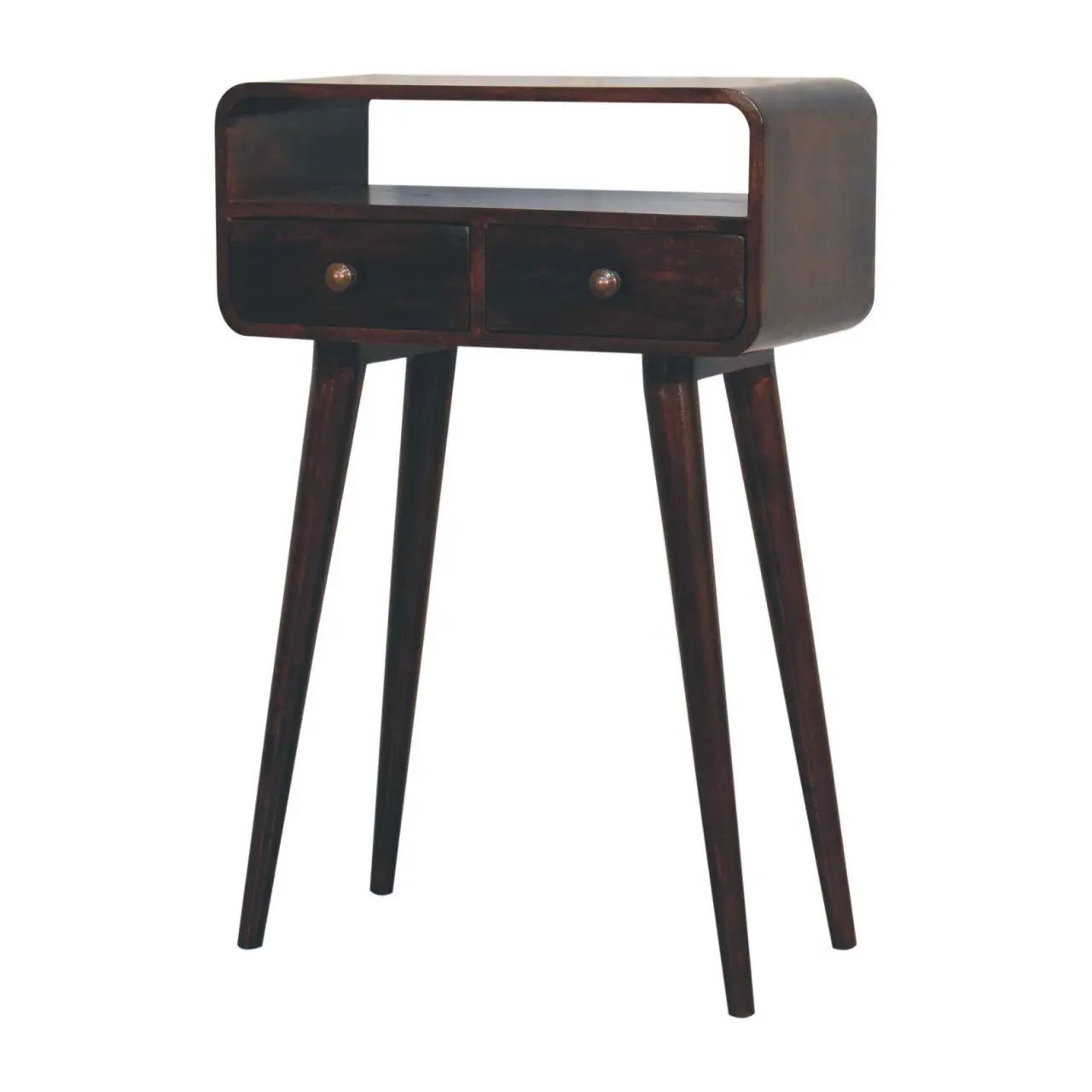 Solid Wood Curved Console Table by Unique Piece Furniture