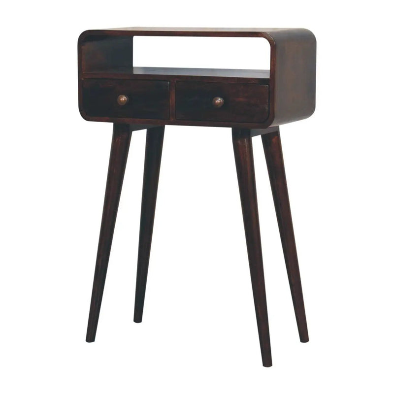Solid Wood Curved Console Table by Unique Piece Furniture