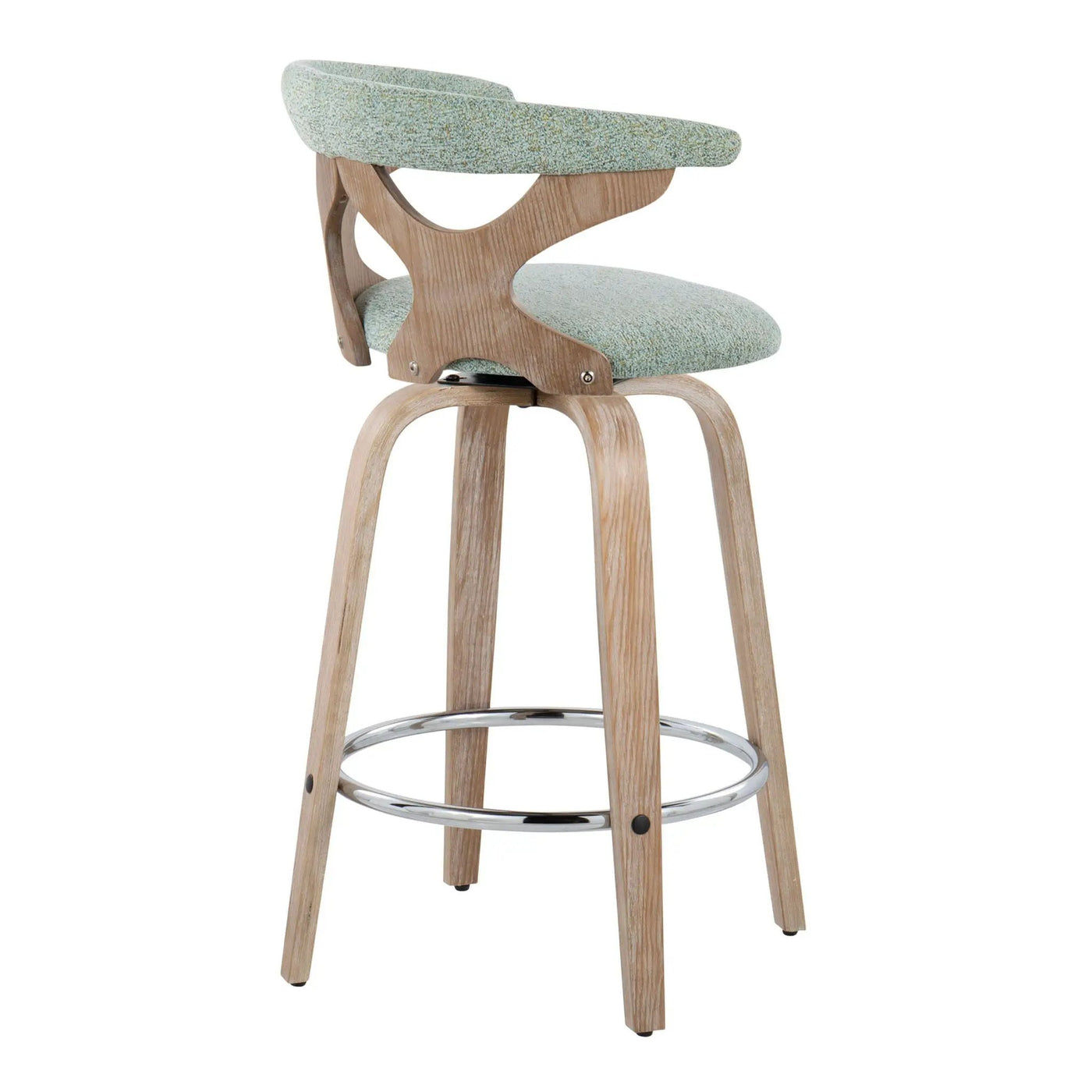Gardenia - Mid Century Modern Fixed Height Counter Stool With Swivel (Set of 2) by HouseOfZazla