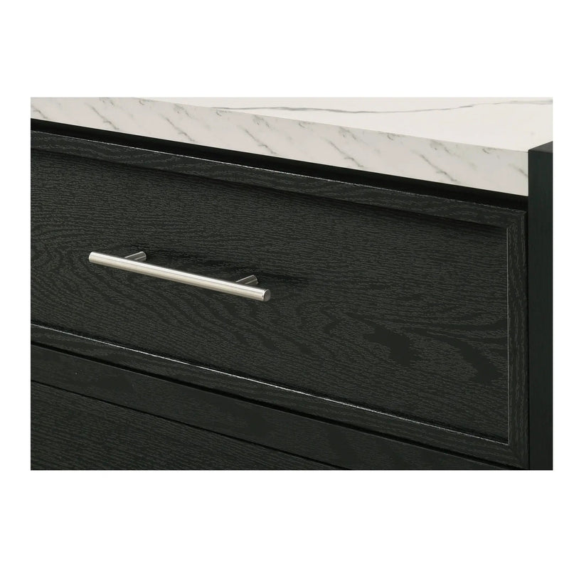 2 Drawers Nightstand - Black / White by HouseOfZazla