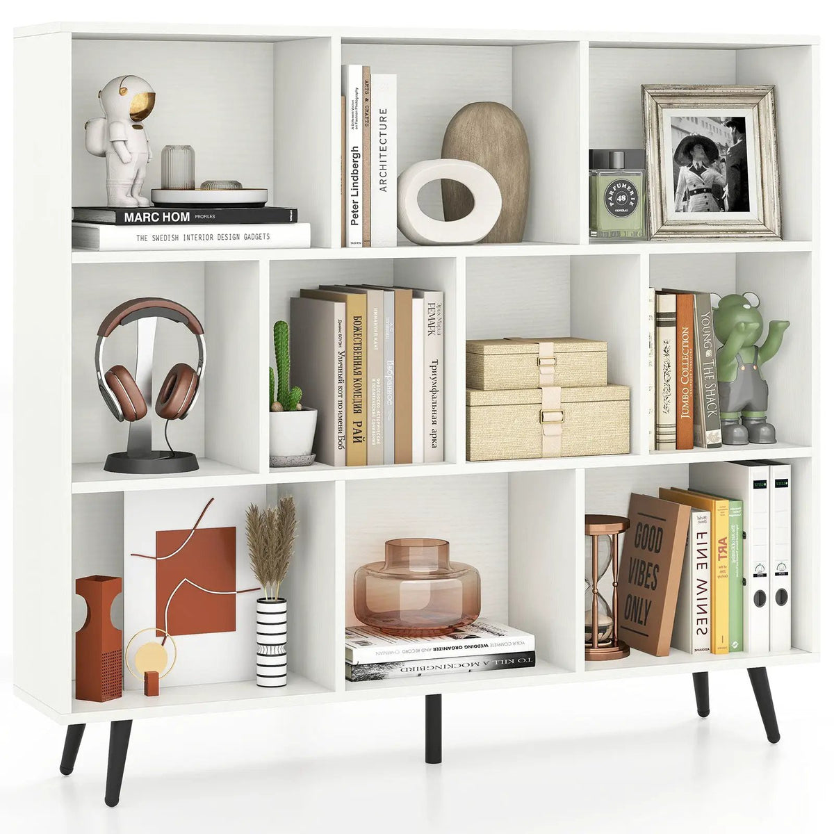 7/8/10-Cube Bookcase with 5 Tapered Metal Legs, photo 10 of 11