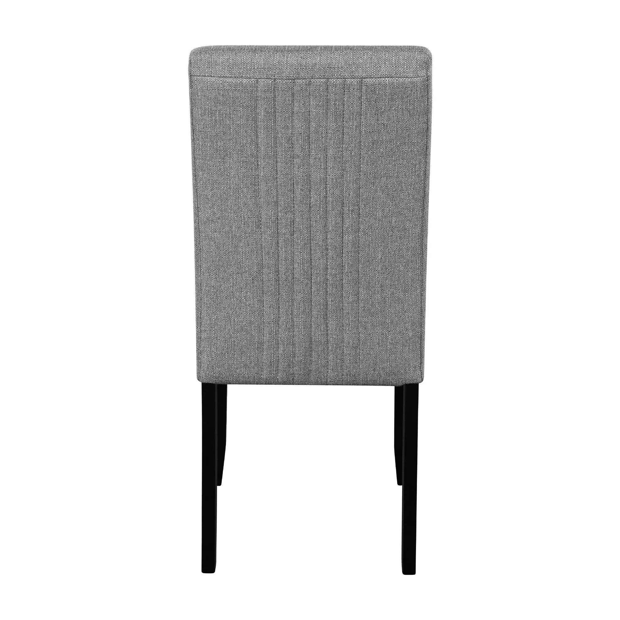 5 Piece Round Dining Table Set, Dining Table And 4 Upholstered Chairs For Dining Room, Kitchen Room, Living Room - White / Gray by HouseOfZazla